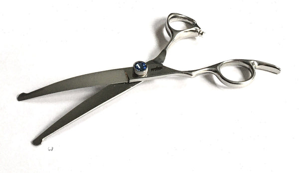 Abbfabb Grooming Scissors Ltd Left Handed 6.5" Curved Bull Nose Scissor