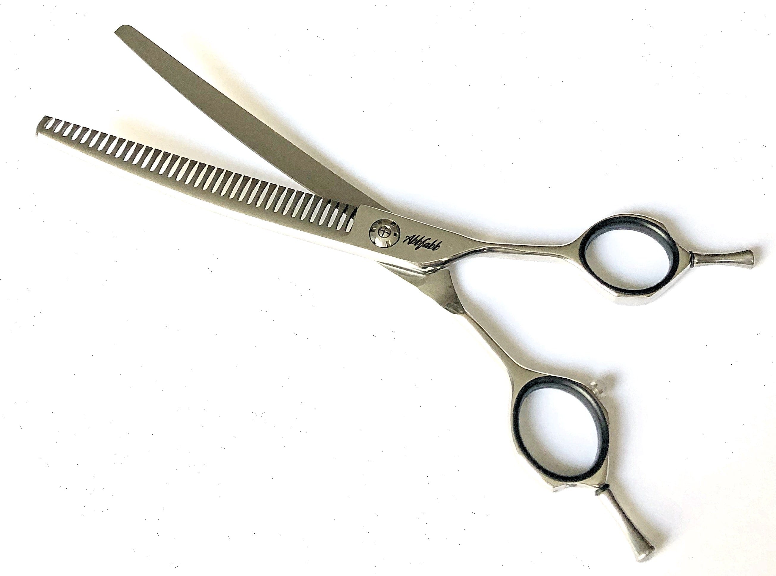 Abbfabb Grooming Scissors Ltd 7" 35 Teeth Reversible Curved Texturising Dog Grooming Scissor
