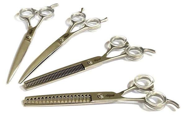 Abbfabb Grooming Scissors Ltd Left Handed Four Piece 7" Dog Grooming Scissor Set