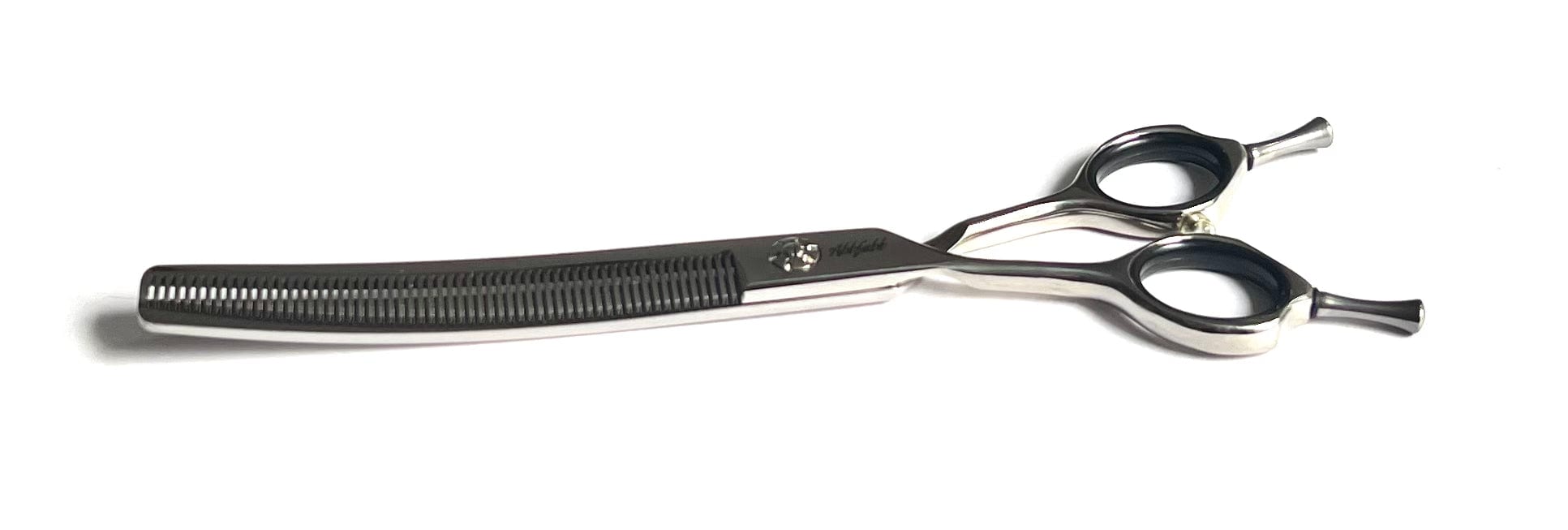 Abbfabb Grooming Scissors Ltd Left Handed 7” Reversible Curved Blending Dog Grooming Scissor. Left Handed 7" Flippable Blending Scissor with Micro Serrate Teeth. 