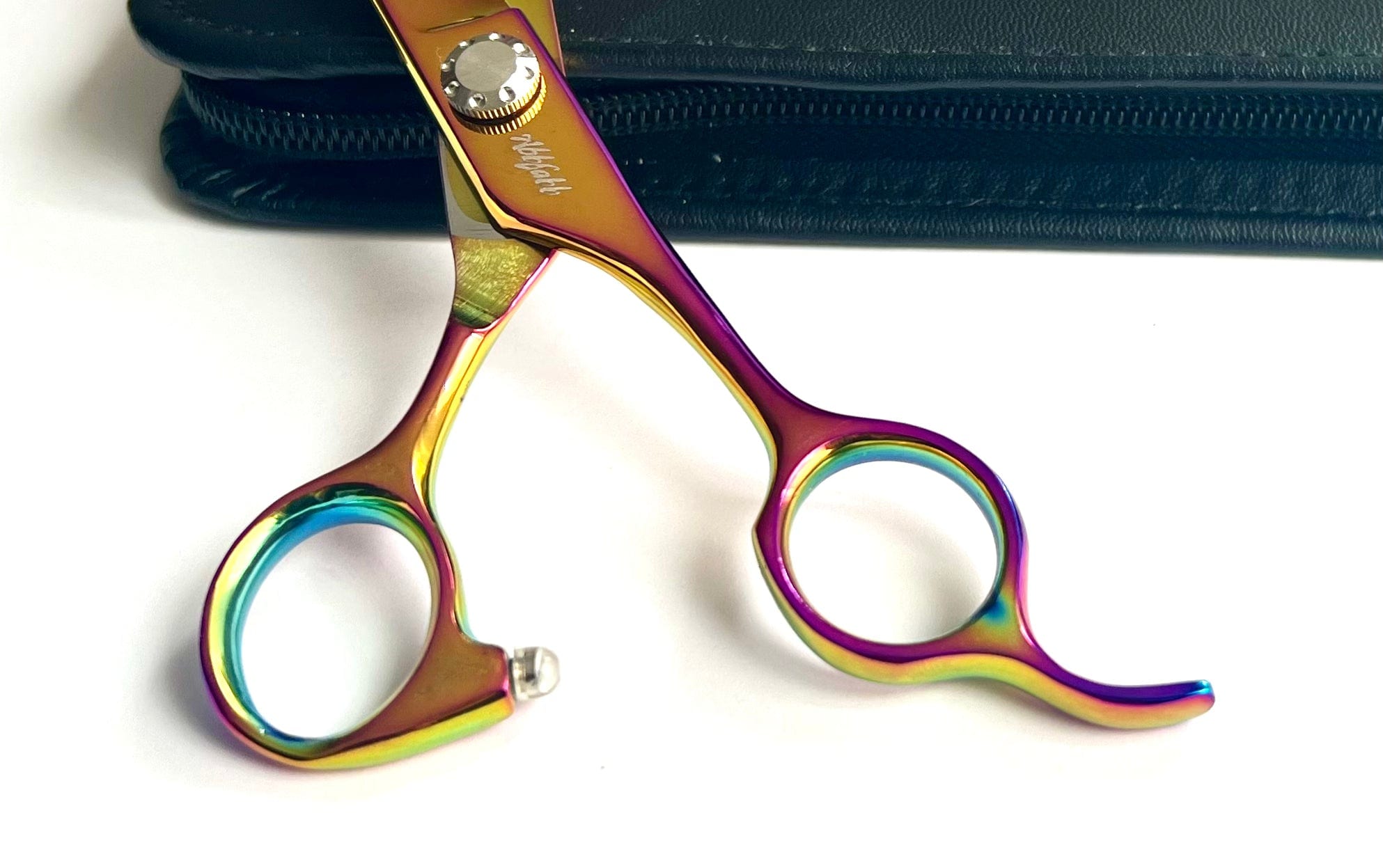 Abbfabb Grooming Scissors Ltd Rainbow Kissed 7.5” Curved Dog Grooming Scissor