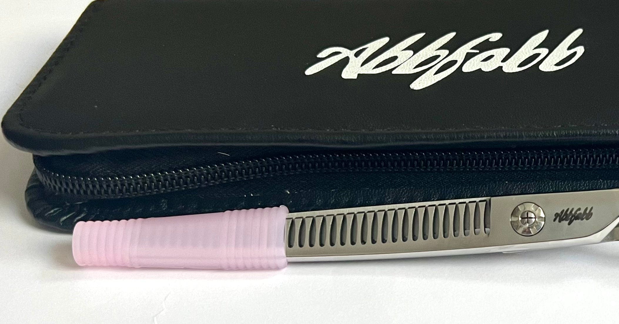 Dog Grooming Scissor Blade and Tip Protector in baby pink by Abbfabb Grooming Scissors Ltd