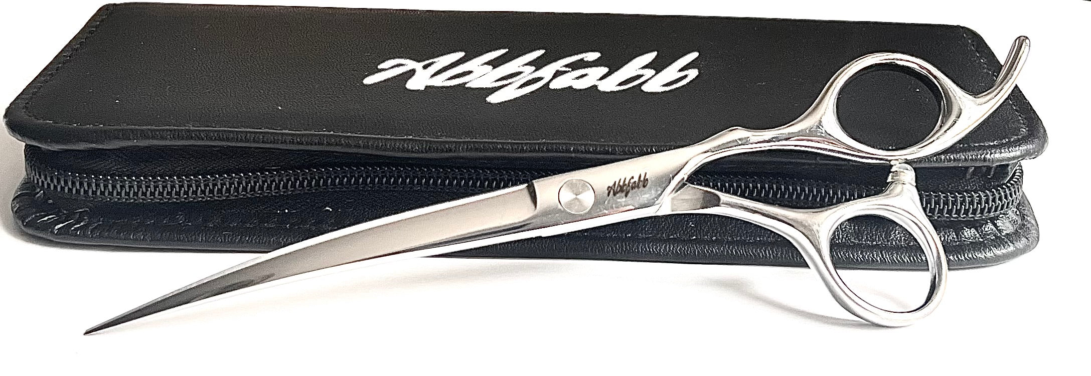 7" Curved Dog Grooming Scissor with Pinpoint Tip by Abbfabb Dog Grooming Scissors Ltd