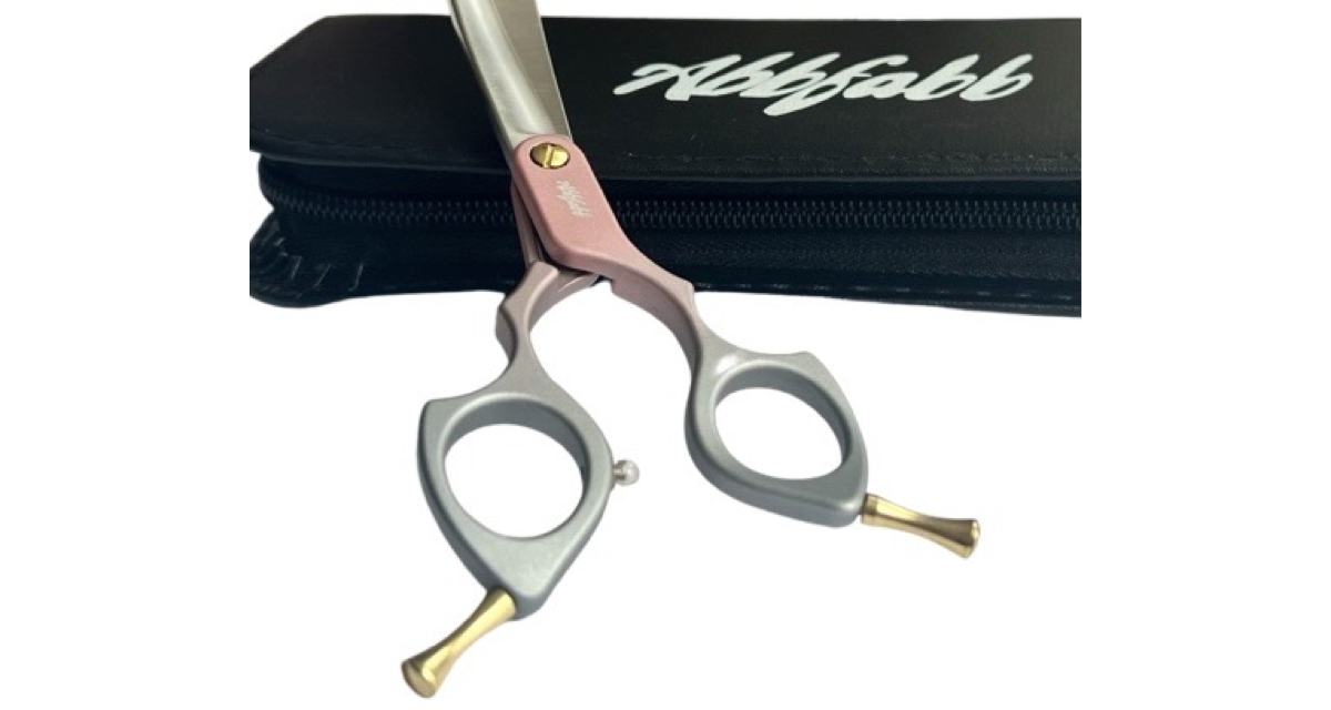 Abbfabb Grooming Scissors Ltd Limited Edition 6.5" Reversible Curved Dog Grooming Scissor