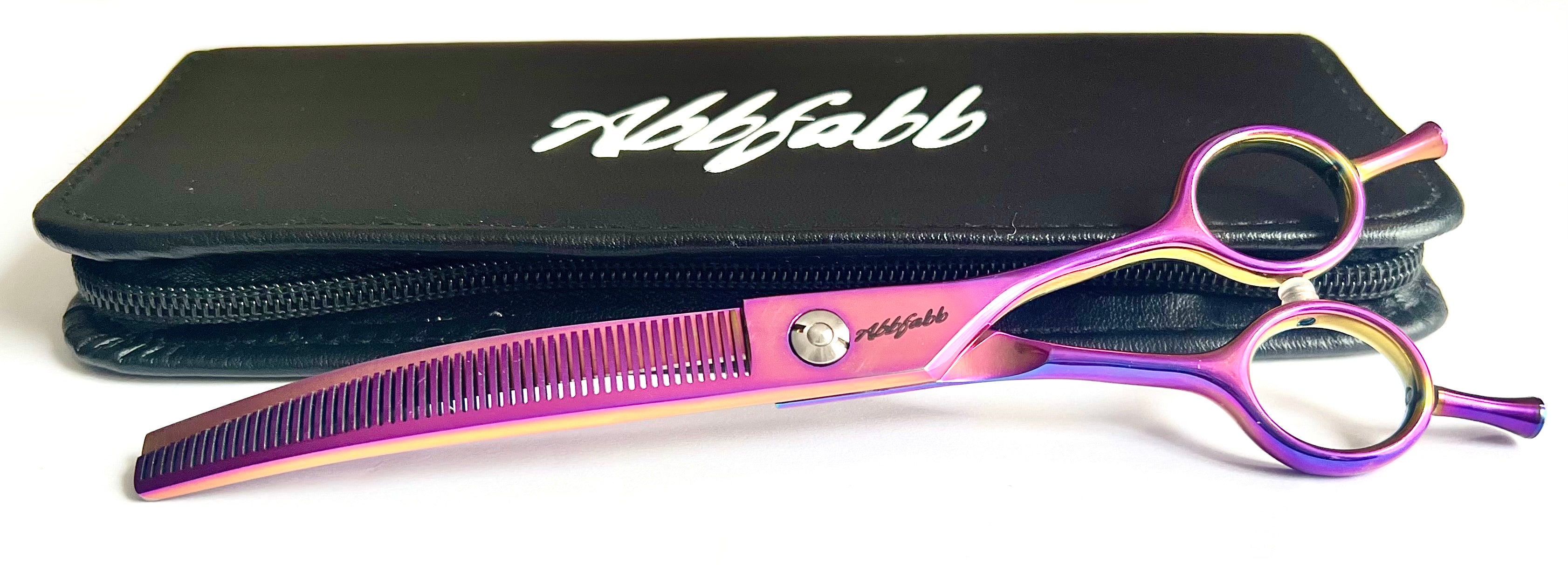 Curved thinning shears. Curved blending dog grooming scissors by Abbfabb grooming scissors 