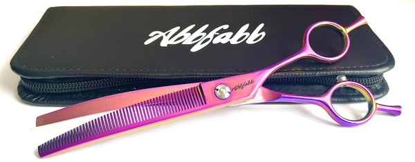 Curved thinning shears. Curved blending dog grooming scissors by Abbfabb grooming scissors 