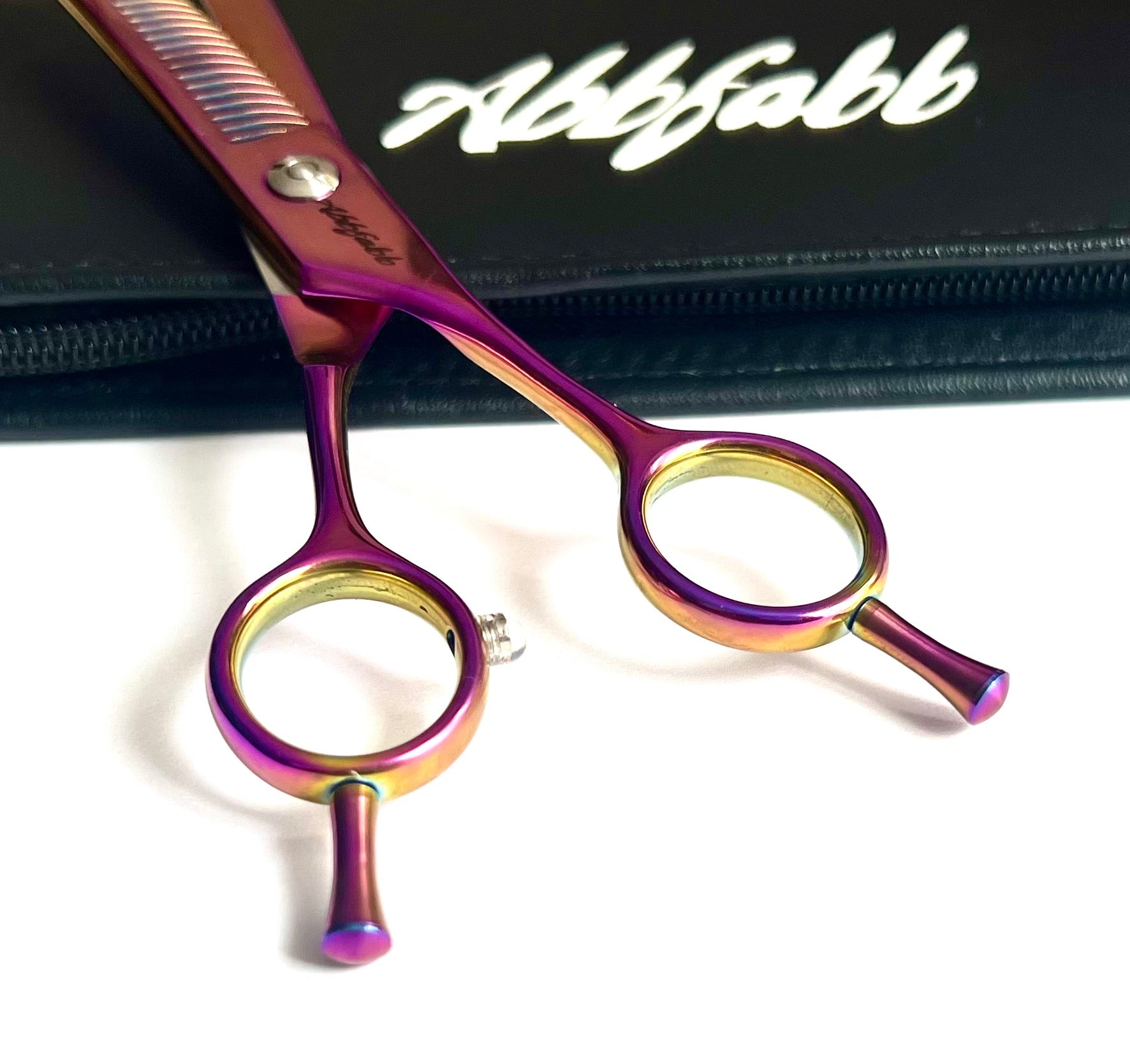 Curved dog grooming chunkers-curved testurising dog grooming scissors-dog grooming scissors-chunkers-Abbfabb