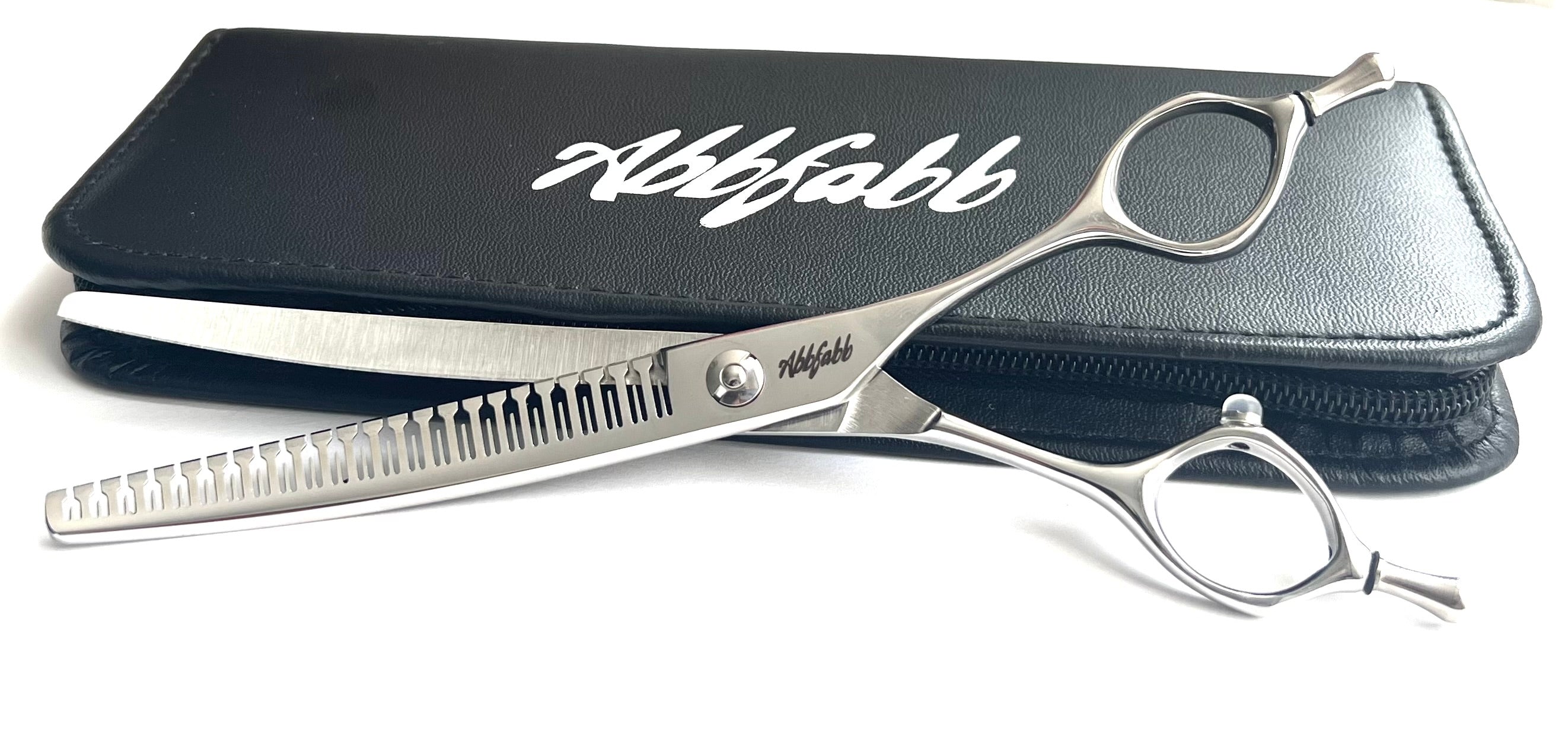 7" Reversible Curved 23 Teeth Texturising Scissors-Chunkers by Abbfabb Grooming Scissors 