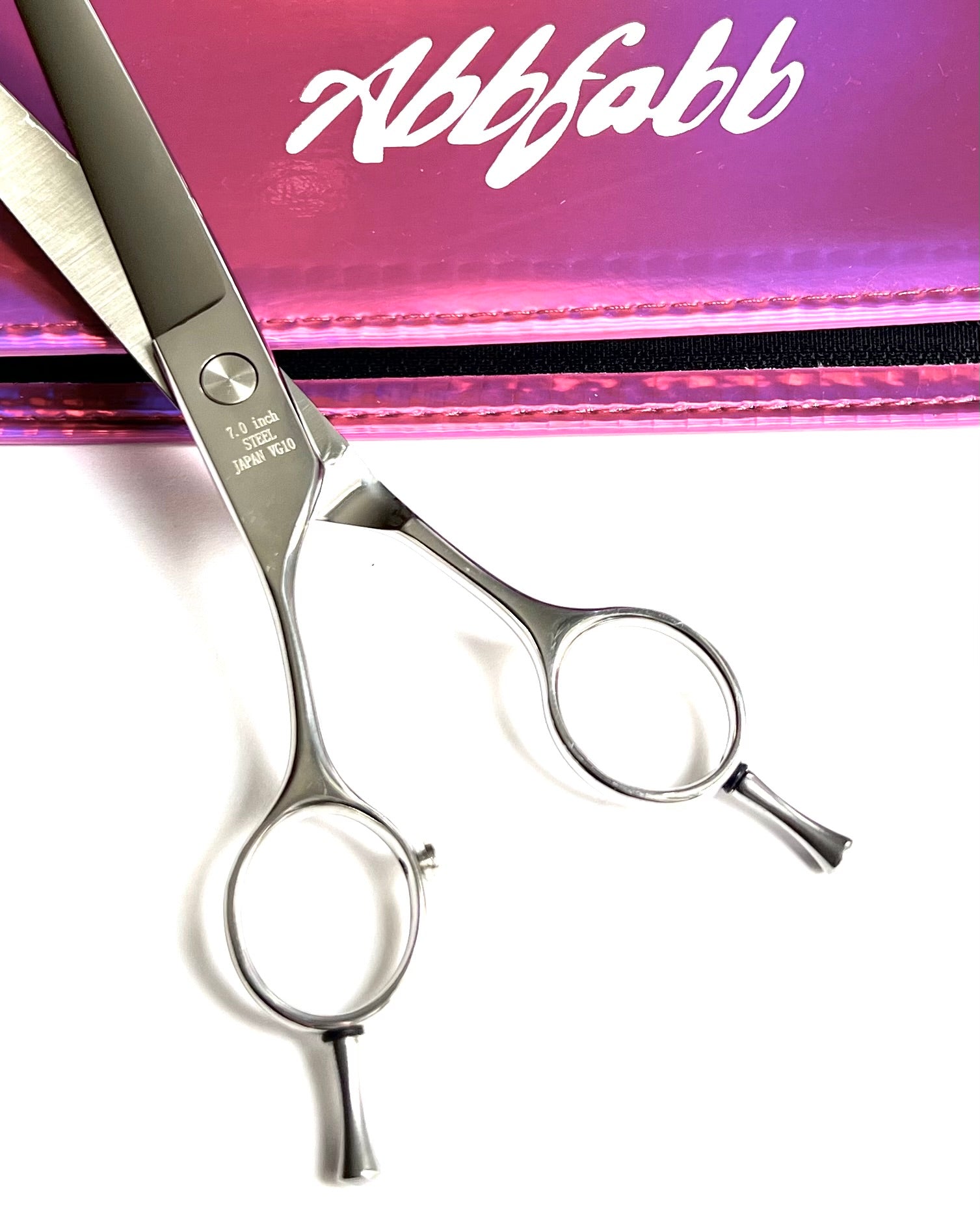 left handed reversible curved scissor- VG10 steel-Abbfabb