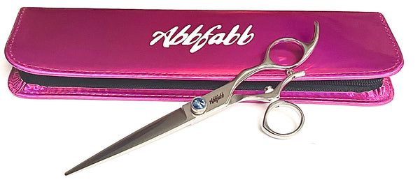 7" straight dog grooming scissor with swivel handle by Abbfabb