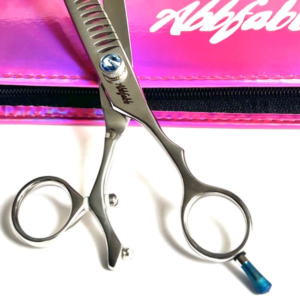 chunker for dog grooming-dog grooming chunkers-texturising scissors for dog grooming-swivel handle