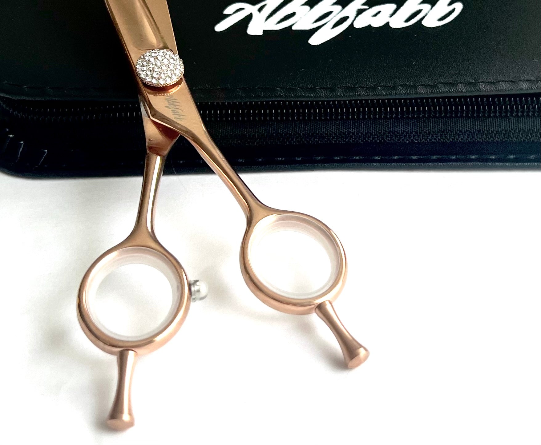 Abbfabb Grooming Scissors Ltd Rose Gold 7" Reversible Curved Dog Grooming Scissor. 7" Rose Gold Flippable Curved Dog Grooming Scissor