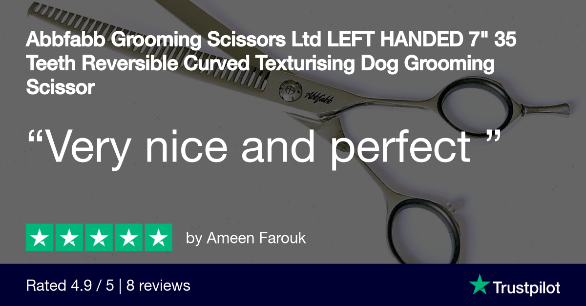 left handed curved chunker- left handed curved texturising dog grooming scissor-chunker- dog grooming scissor by Abbfabb