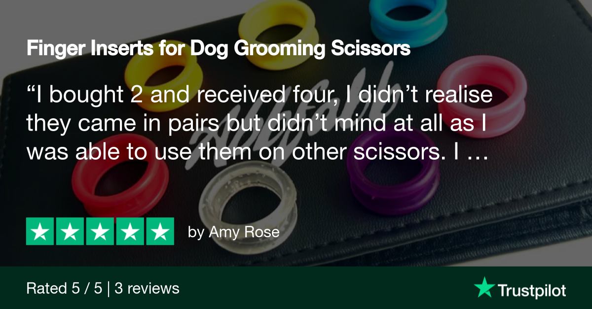 Finger Inserts for Dog Grooming Scissors