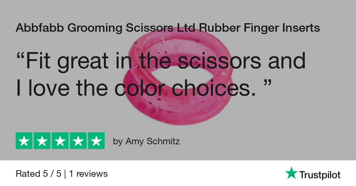 Customer review of Abbfabb Grooming Scissors Ltd Rubber Finger Inserts