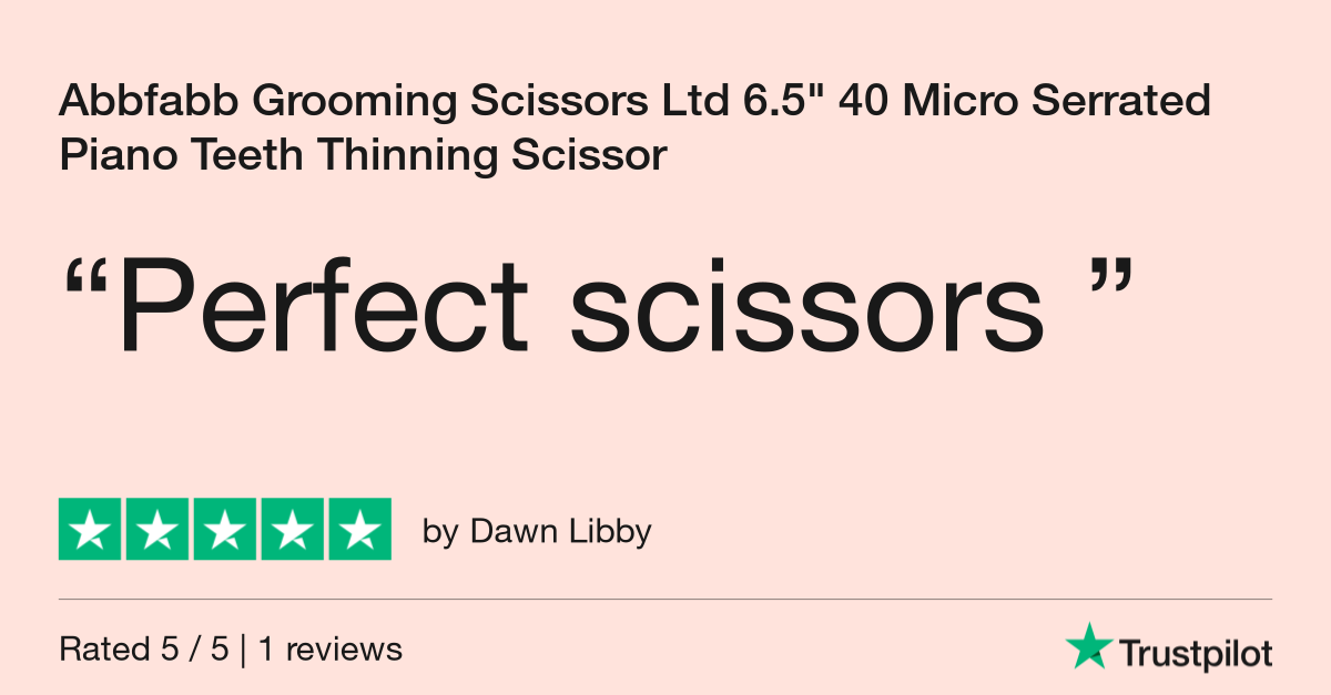 Customer review for 6.5" Straight Thinning Dog Grooming Scissor. Straight Fluffer