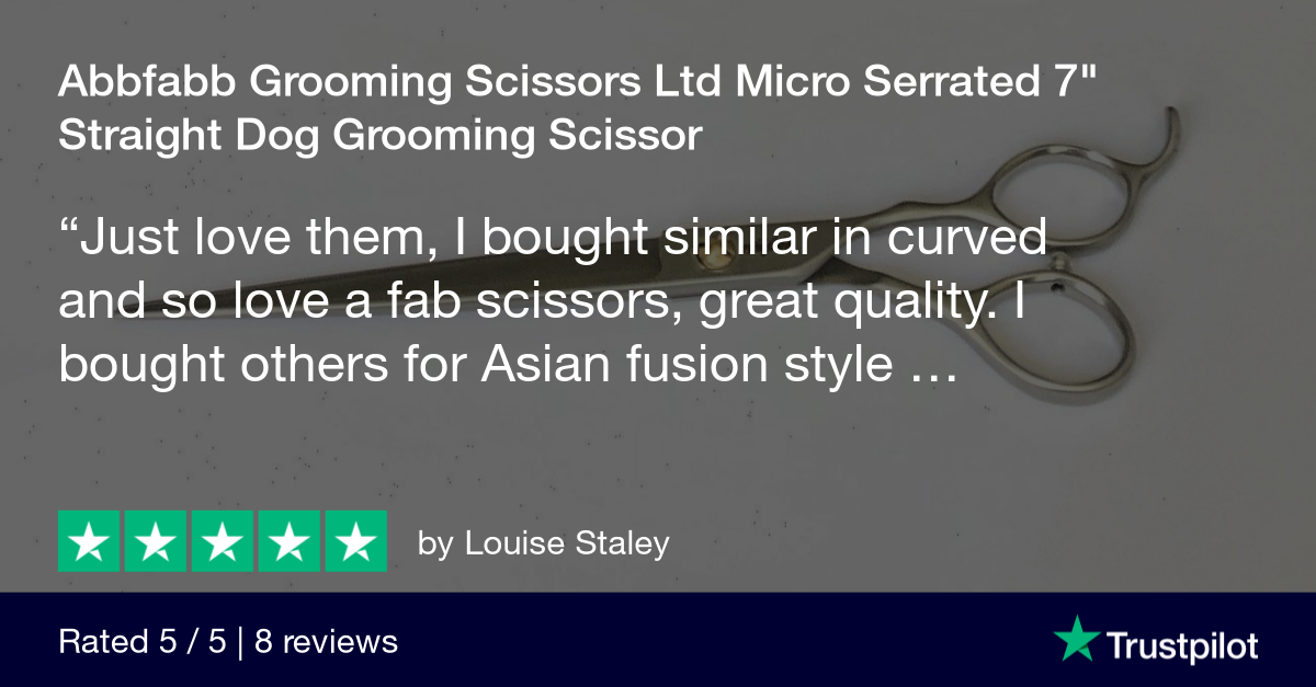 Abbfabb Grooming Scissors Ltd Micro Serrated 7" Straight Dog Grooming Scissor