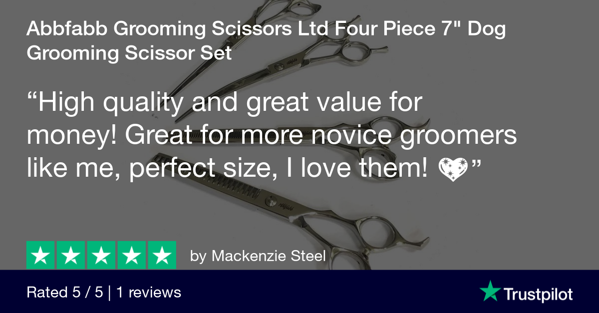 Customer review for Abbfabb Grooming Scissors Ltd Four Piece 7" Dog Grooming Scissor Set 