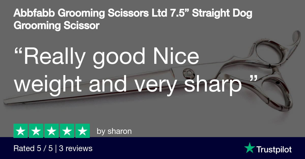 Abbfabb Grooming Scissors Ltd 7.5” Straight Dog Grooming Scissor