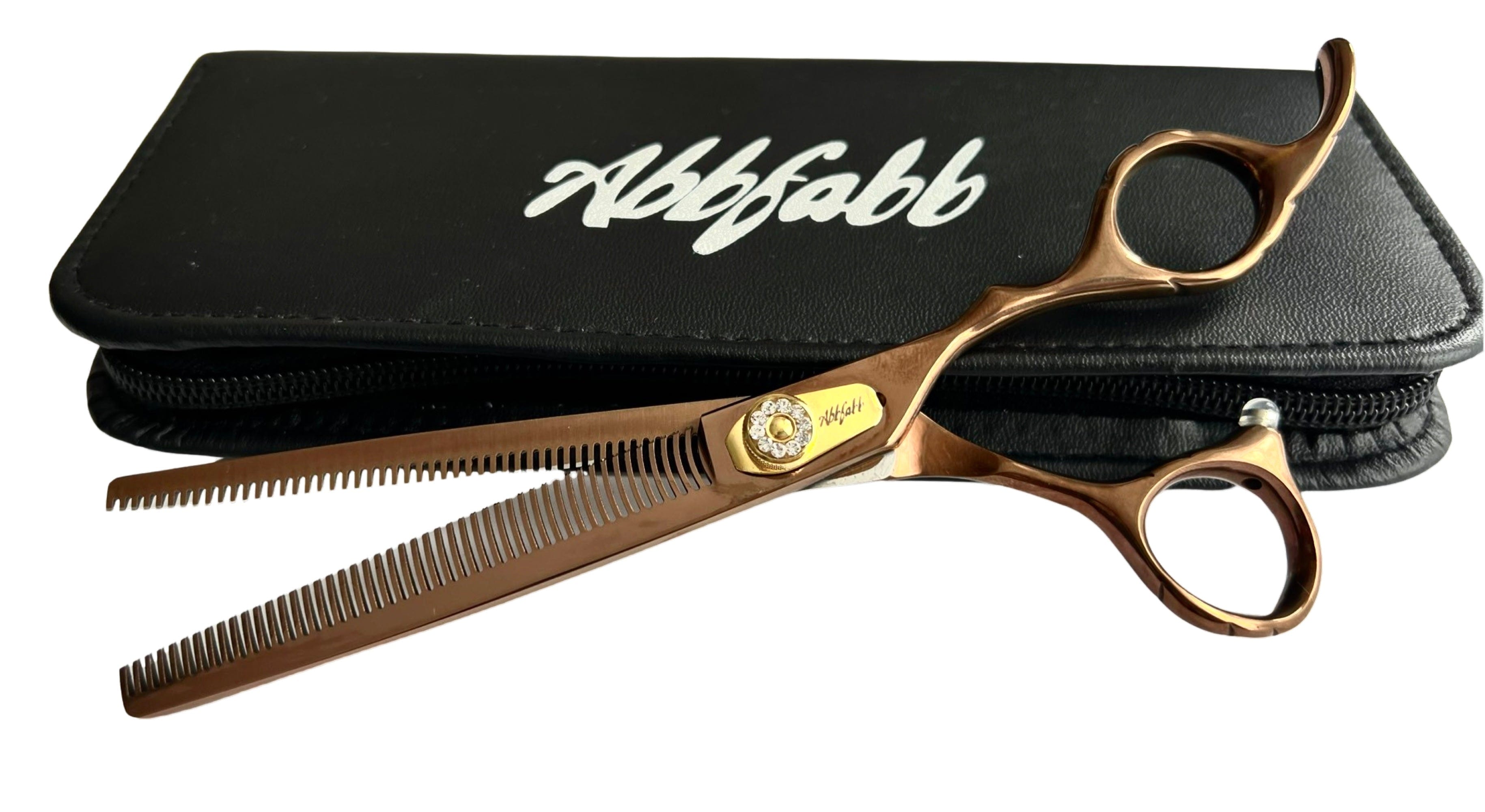 Abbfabb Grooming Scissors Ltd 7" with 48 Micro Serrated Double edge Blending Dog Grooming Scissor