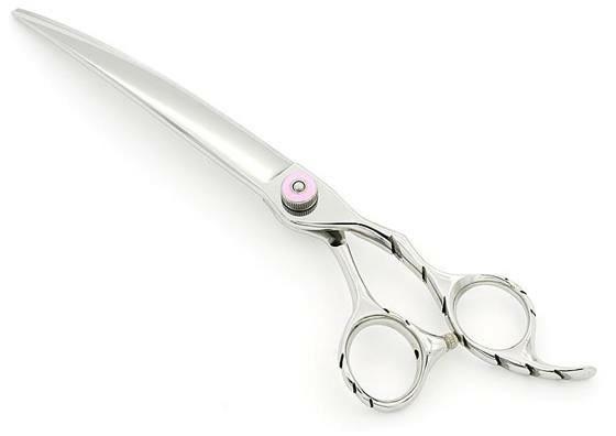 Abbfabb Grooming Scissors Ltd 8" Wide Blade Curved Dog Grooming Scissor