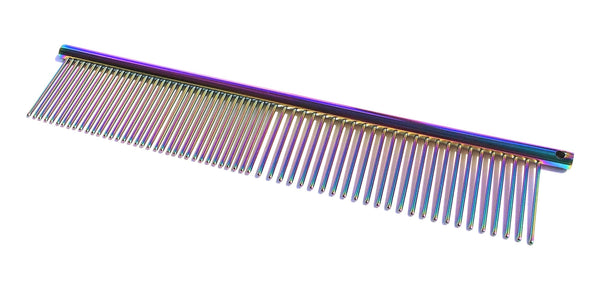 Abbfabb Grooming Scissors Ltd Rainbow Kissed 7" Dual Purpose Straight Dog Grooming Comb