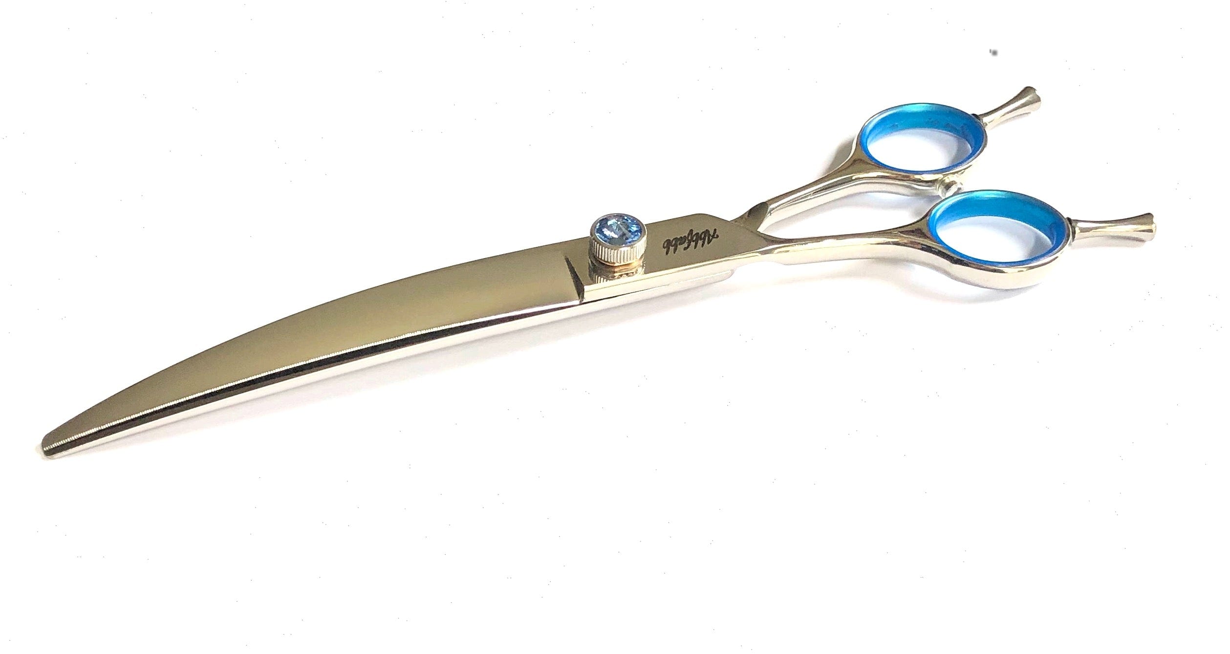 Abbfabb Grooming Scissors Ltd Left Handed 7" Micro-Serrated Reversible Curved Dog Grooming Scissor