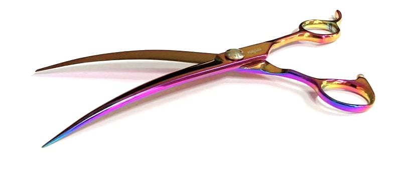 Abbfabb Grooming Scissors Ltd Rainbow Kissed 7.5” Curved Dog Grooming Scissor