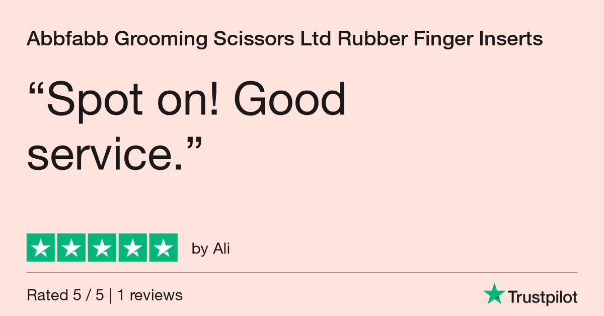 Customer review for Abbfabb Grooming Scissors Ltd Rubber Finger Inserts