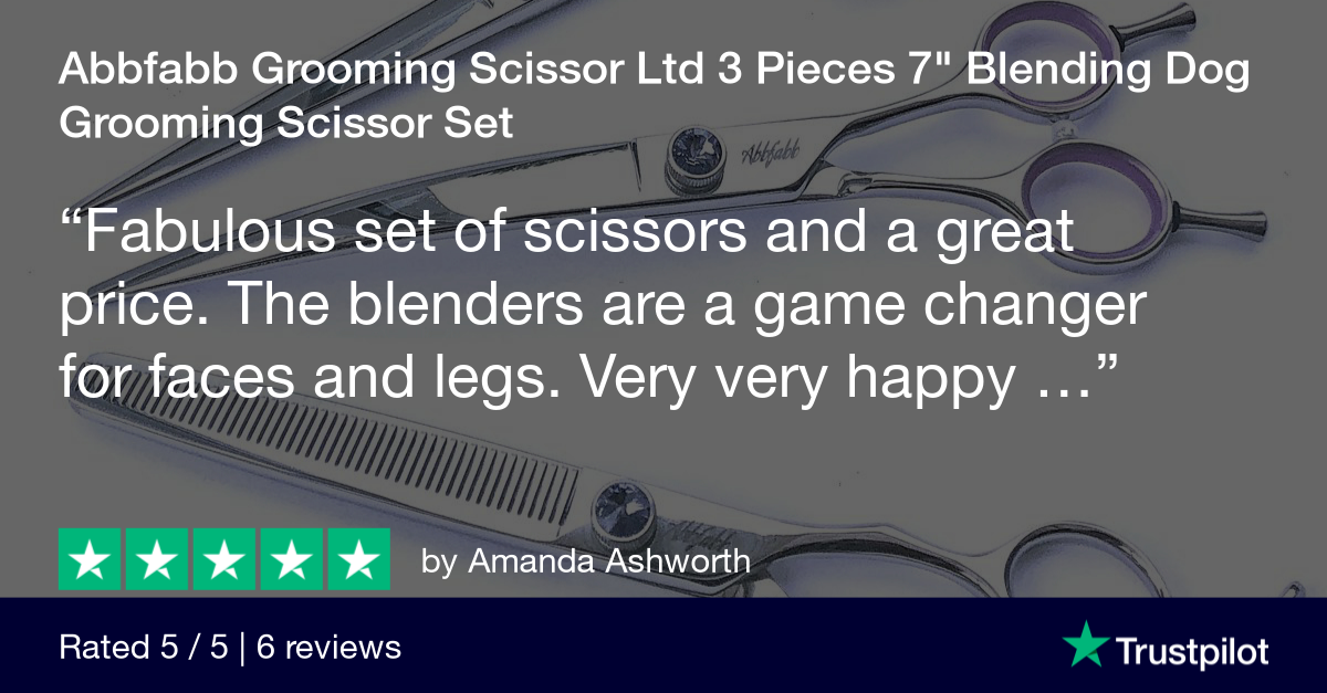 Customer Review of 3 Piece 7" Blending Dog Grooming Scissor Set