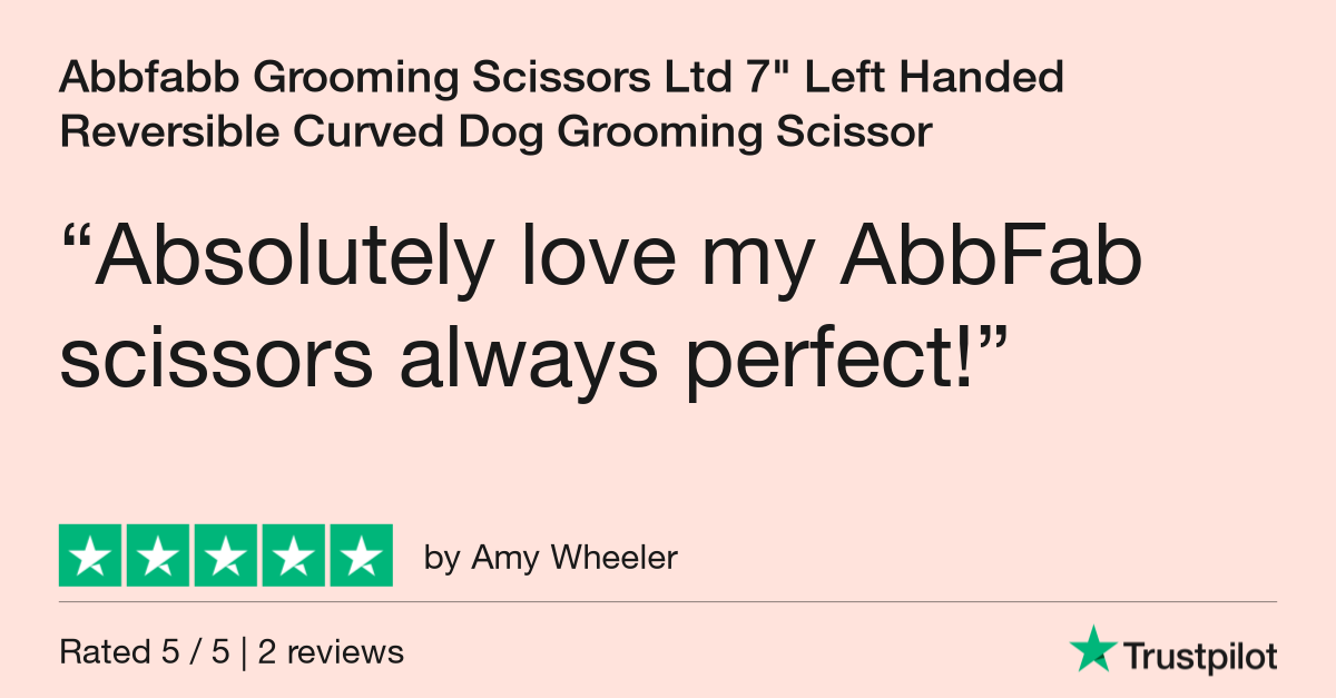 Customer review for Abbfabb Grooming Scissors Ltd 7" Left Handed Reversible Curved Dog Grooming Scissor. 7" Fliappble curved dog grooming scissor