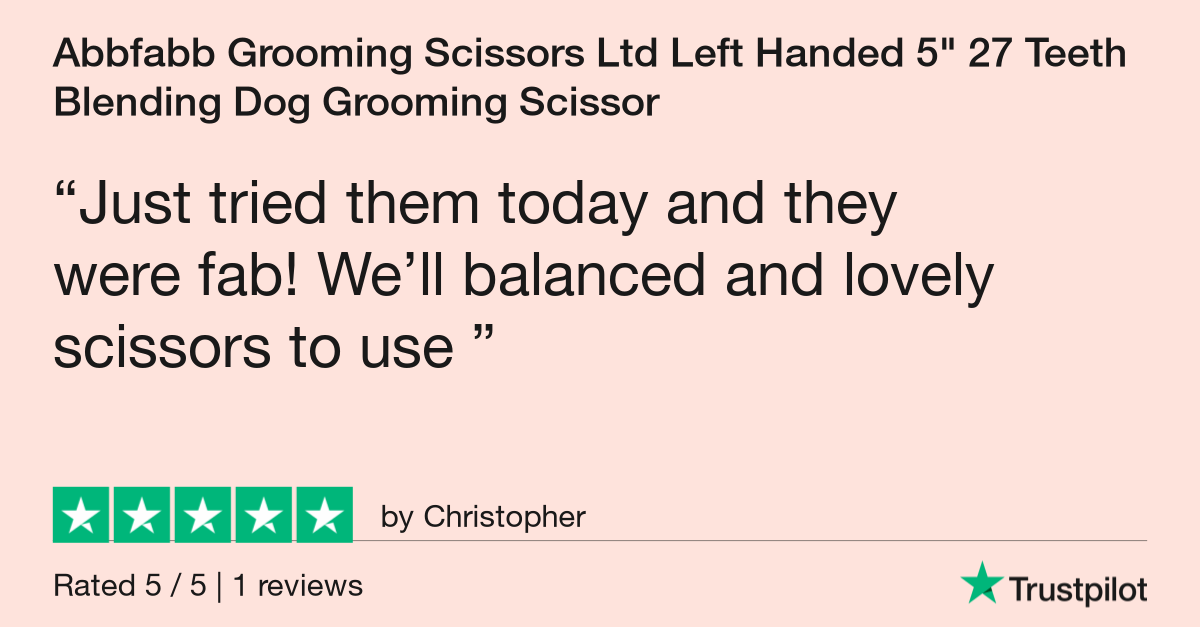 Customer review for 5" Blending Dog Grooming Scissor