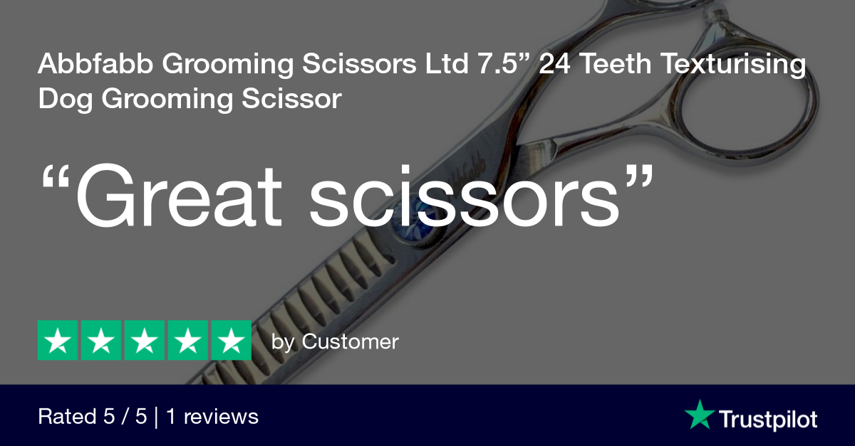 Customer review for Abbfabb Grooming Scissors Ltd 7.5” 24 Teeth Texturising Dog Grooming Scissor
