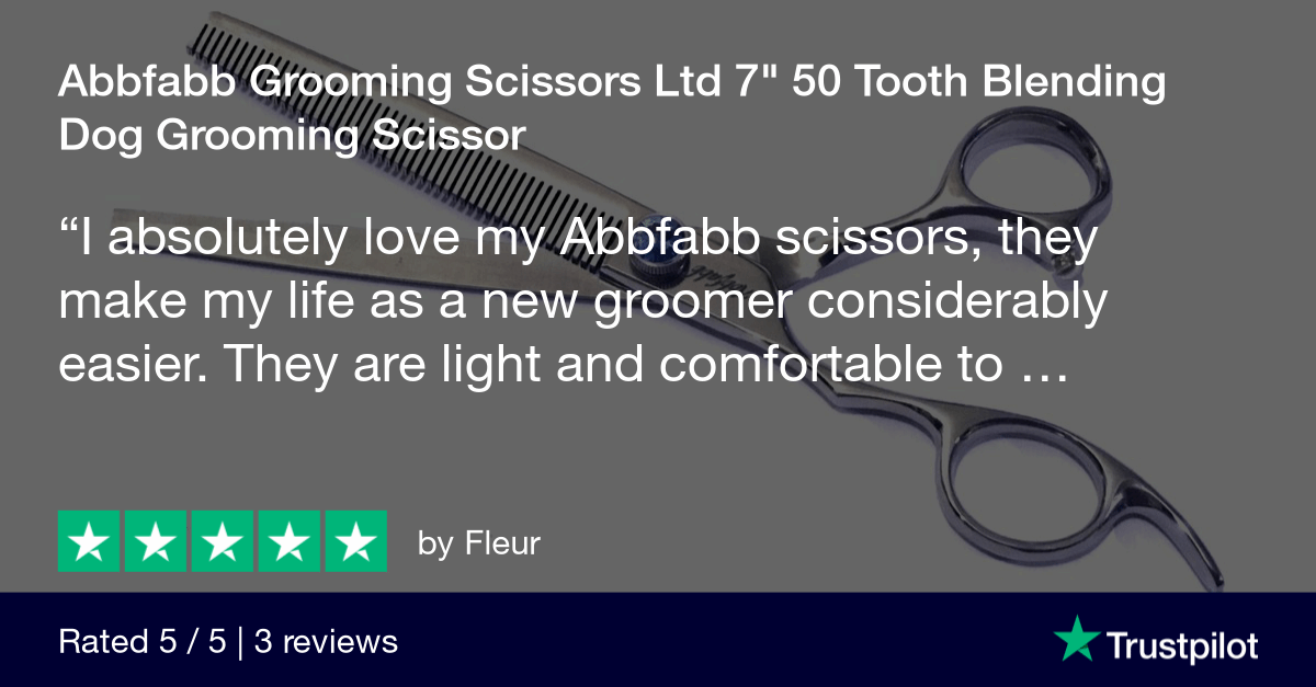 Customer review Abbfabb Grooming Scissors Ltd 7" 50 Tooth Blending Dog Grooming Scissor