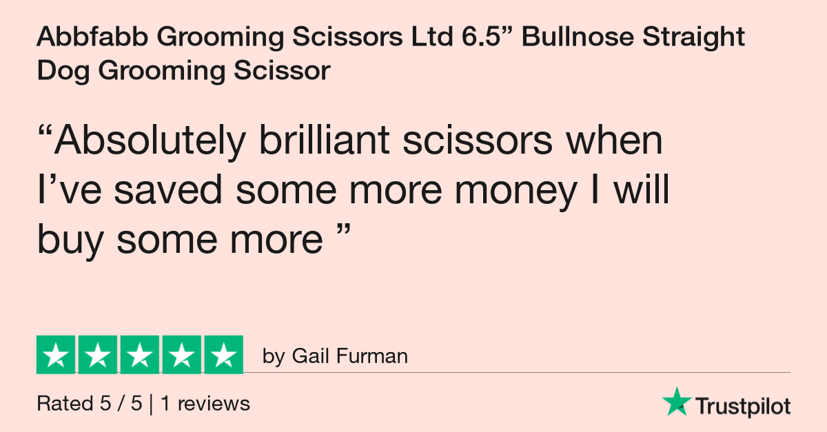 Customer Review of Abbfabb Grooming Scissors Ltd 6.5” Bullnose Straight Dog Grooming Scissor