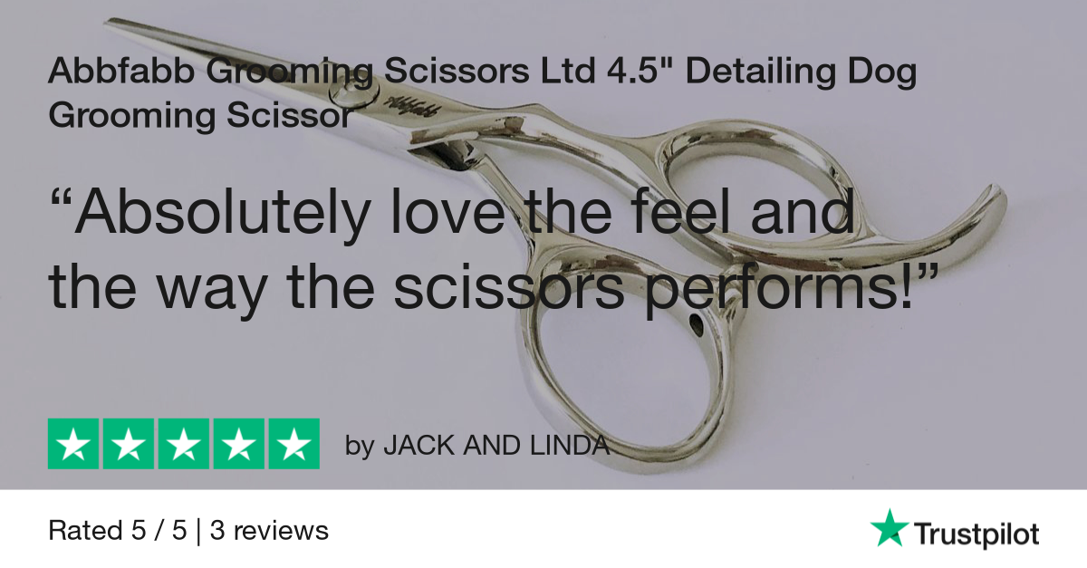 Customer review of Abbfabb Grooming Scissors 4.5" Straight Dog Grooming Scissor for feet, eyes and ears