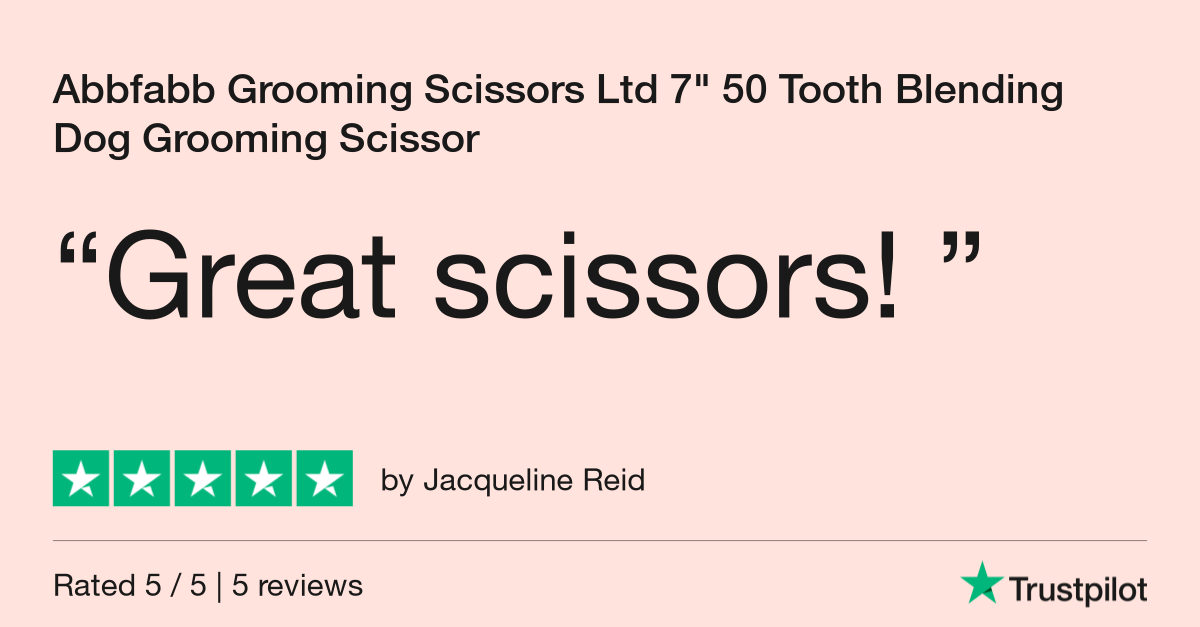 Customer review Abbfabb Grooming Scissors Ltd 7" 50 Tooth Blending Dog Grooming Scissor