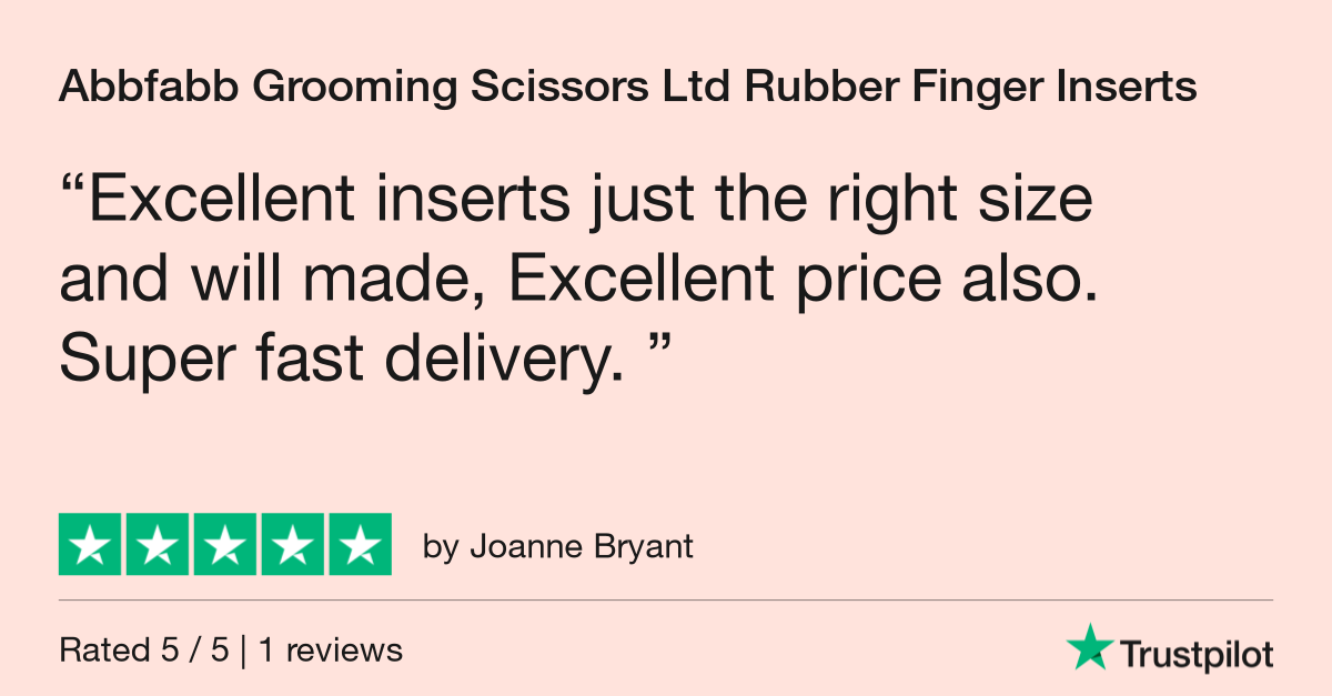 Customer review for Abbfabb Grooming Scissors Ltd Rubber Finger Inserts
