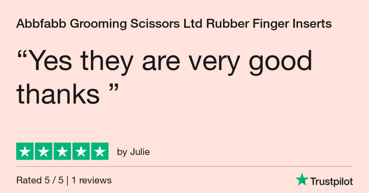 Customer review for Abbfabb Grooming Scissors Ltd Rubber Finger Inserts