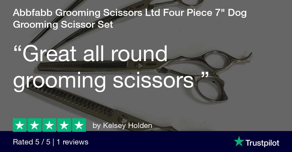 Customer review for Abbfabb Grooming Scissors Ltd Four Piece 7" Dog Grooming Scissor Set 