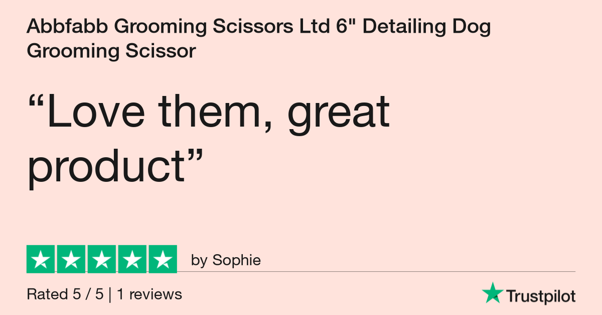 Customer review of Abbfabb Grooming Scissors Ltd 6" Detailing Dog Grooming Scissor