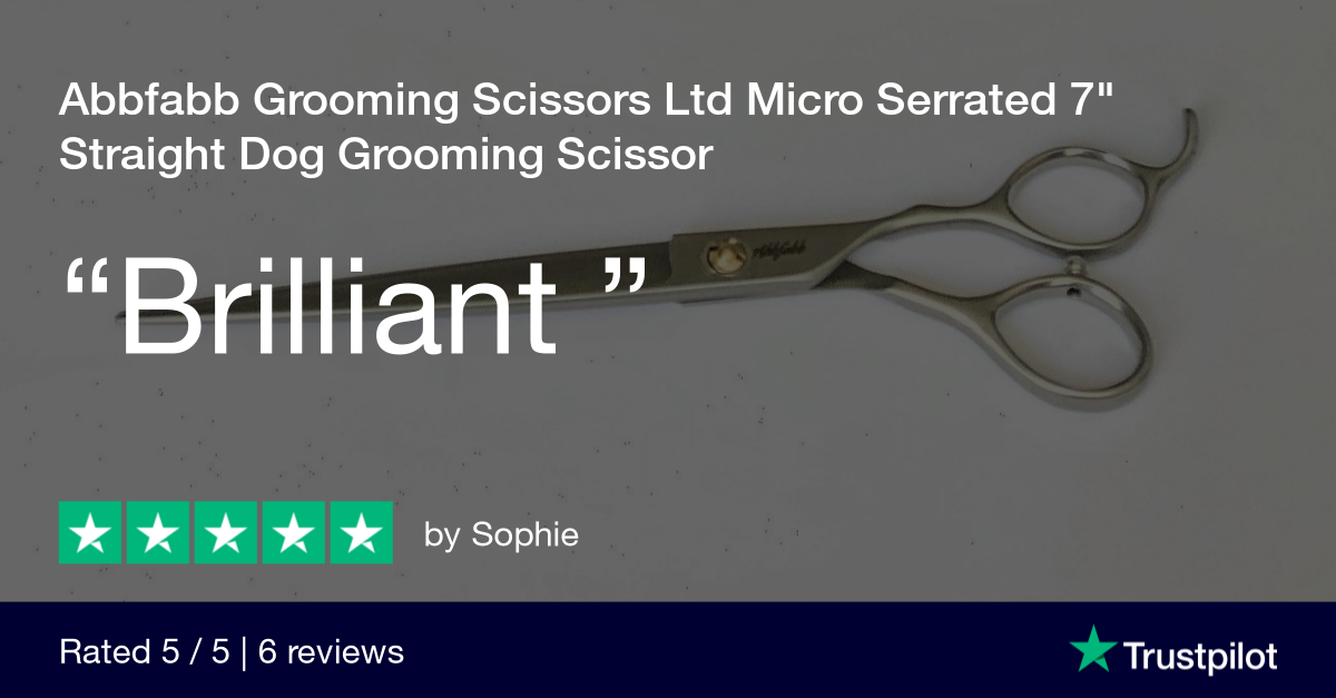 Abbfabb Grooming Scissors Ltd Micro Serrated 7" Straight Dog Grooming Scissor