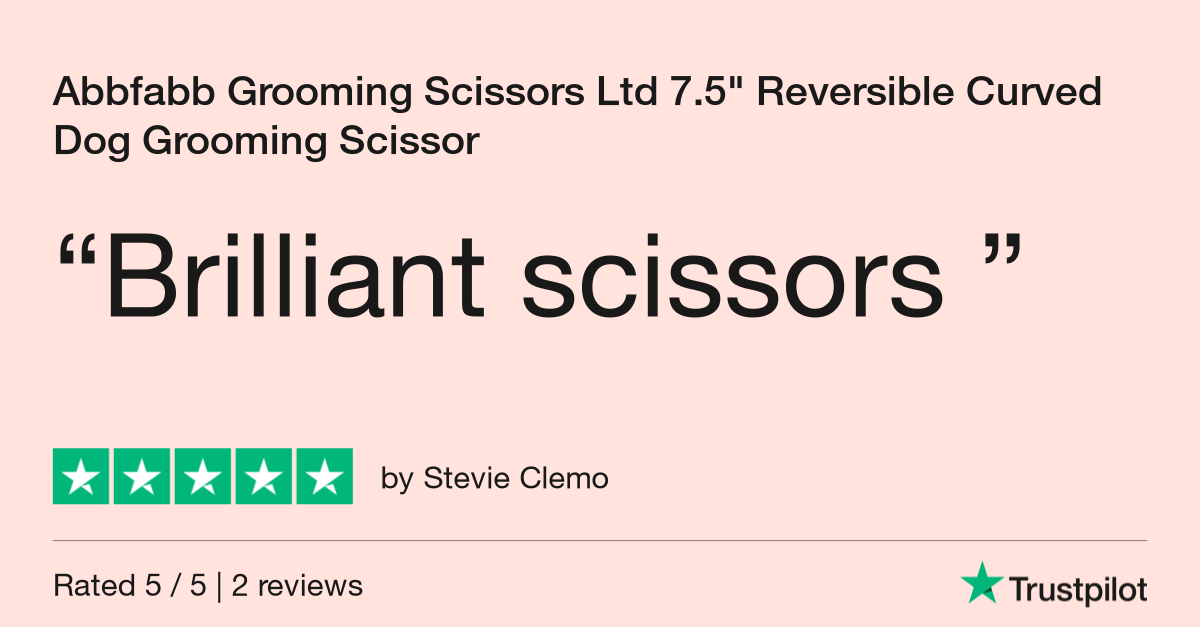 Trustpilot review of 7.5" Reversible Curved Dog Grooming Scissor by Abbfabb Grooming Scissors Ltd