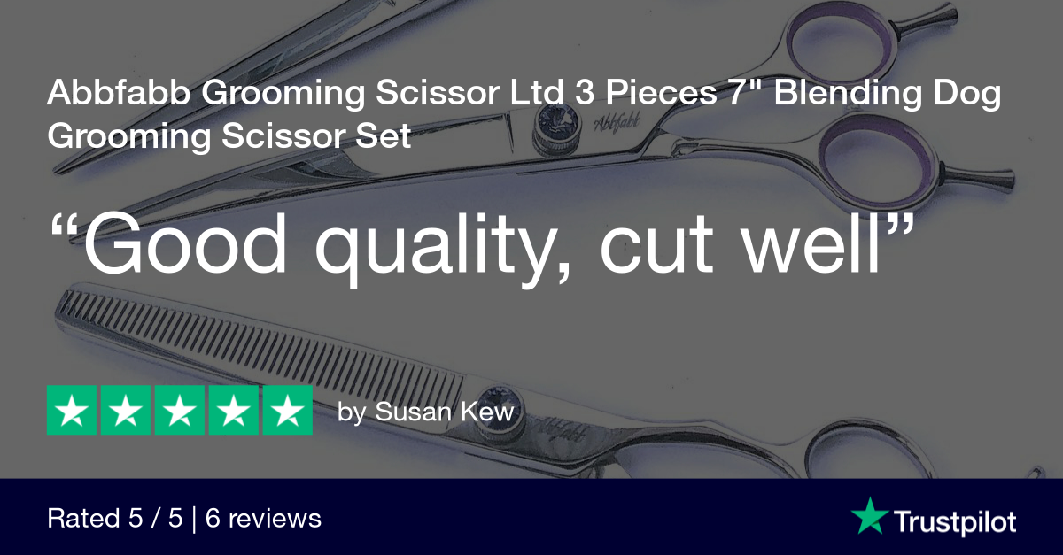 Customer Review of 3 Piece 7" Blending Dog Grooming Scissor Set
