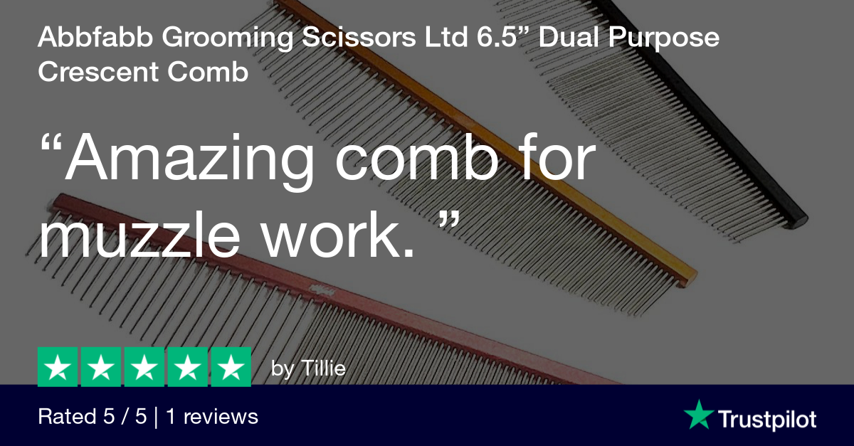 Customer review for Abbfabb Grooming Scissors Ltd 6.5” Dual Purpose Crescent Comb