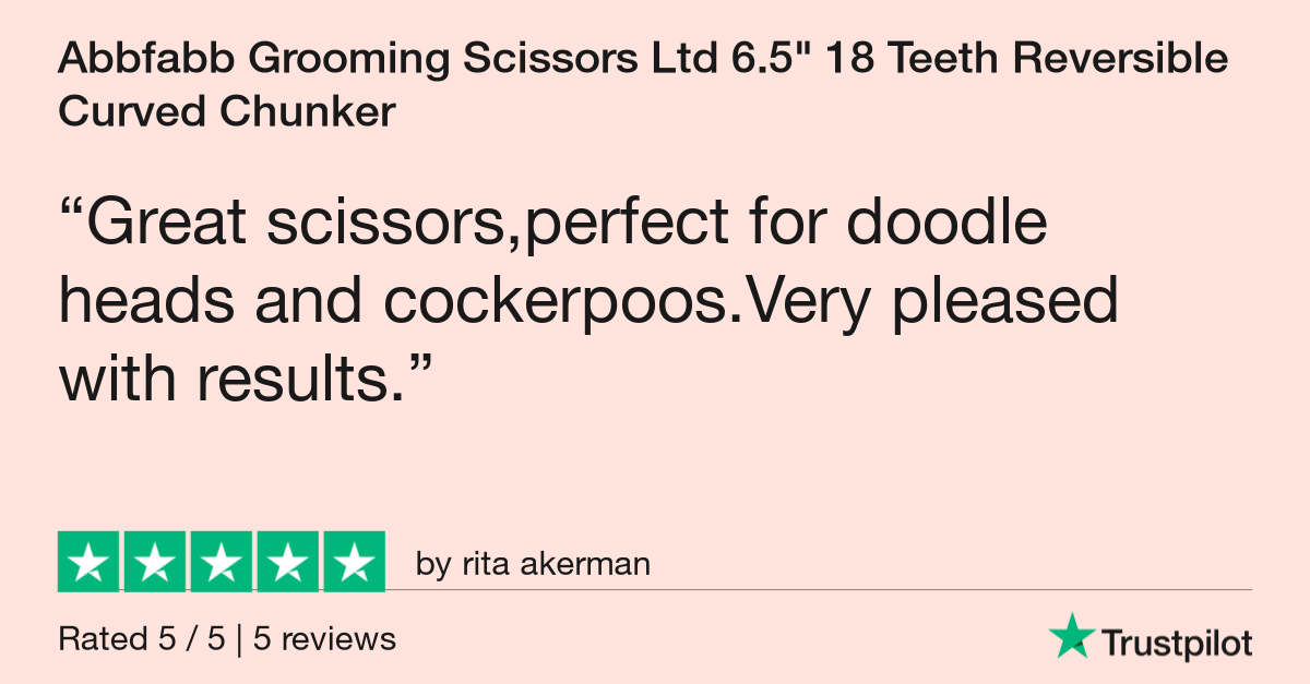 Customer review for Abbfabb Grooming Scissor 6.5" Reversible Curved Chunker