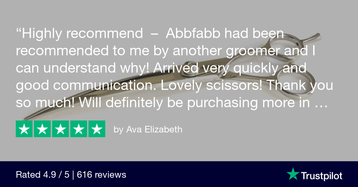 Customer review of Abbfabb Grooming Scissors Ltd 7" Curved Dog Grooming Scissor