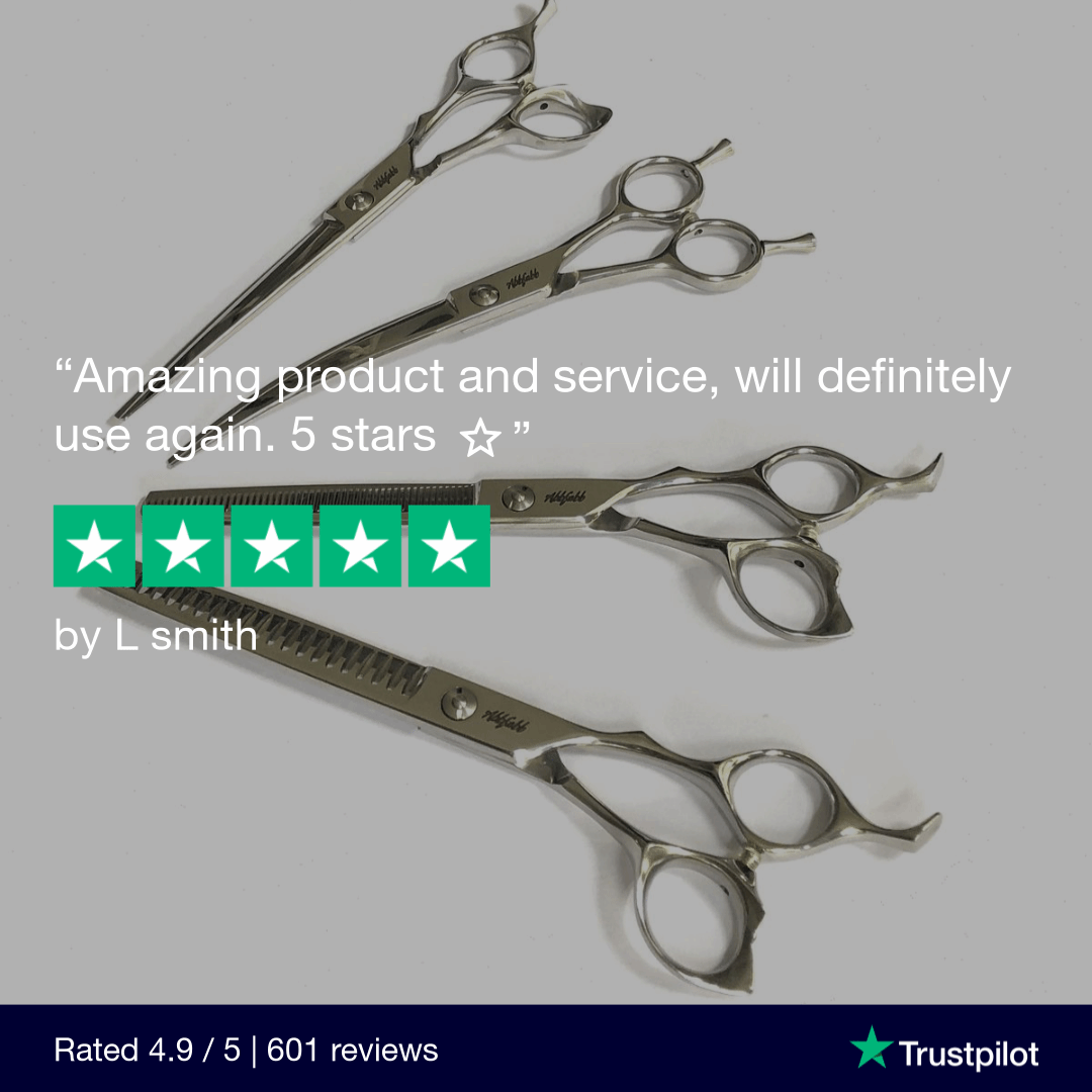 Customer review for Abbfabb Grooming Scissors Ltd Four Piece 7" Dog Grooming Scissor Set 