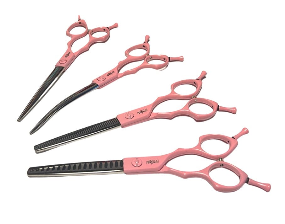 Abbfabb Grooming Scissors Ltd 6.5" Reversible Four Piece Dog Grooming Scissor Set