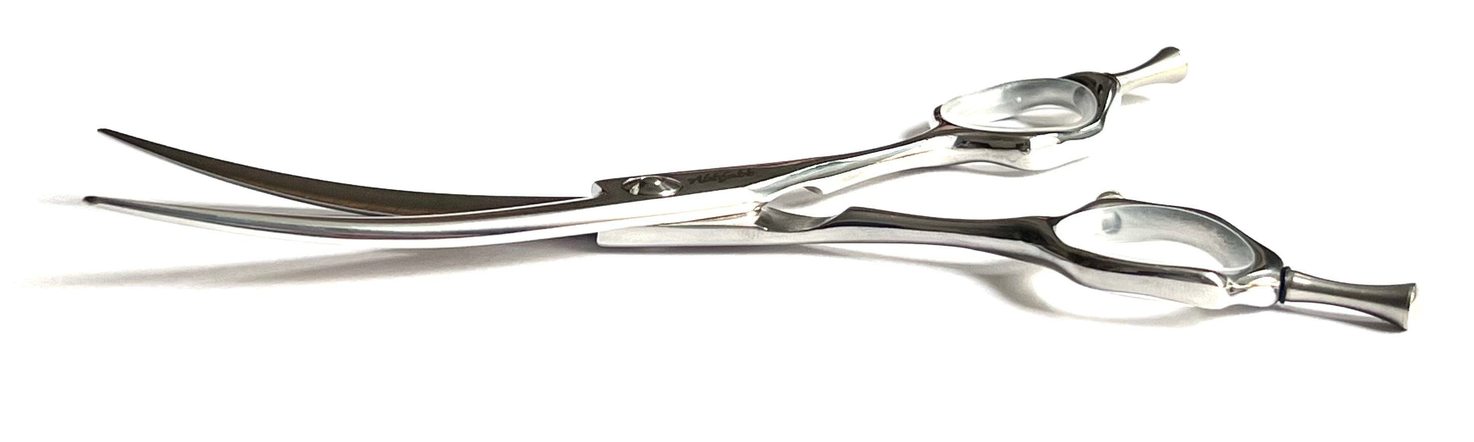 Abbfabb Grooming Scissors 6" Reversible Curved Dog Grooming Scissors